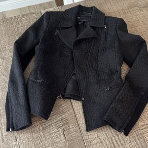 BCBG MAXAZRIA XS Black Textured Women's Jacket